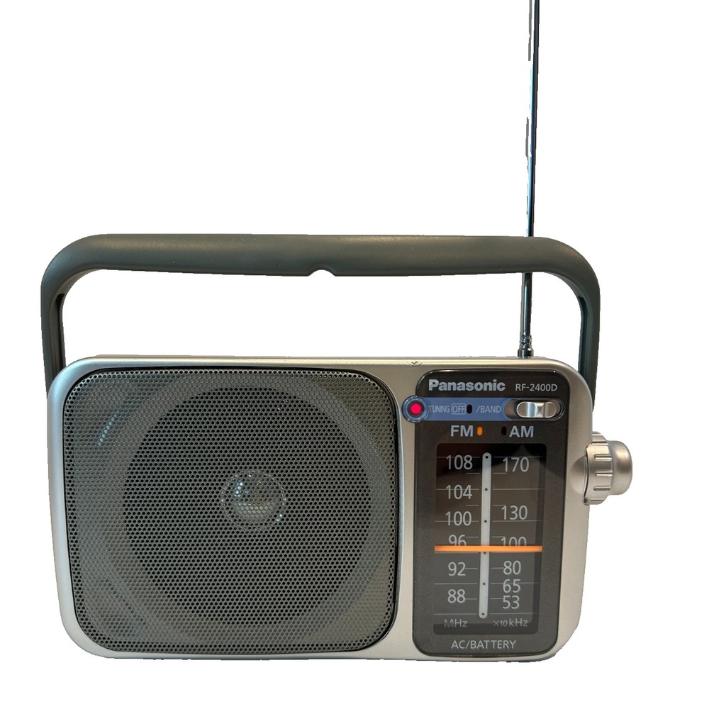 Panasonic RF-2400D Portable AM / FM Radio, Battery Operated Analog Radio‎ Tested